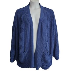 Blue cable knit Marrgeaux & Ellie Cardigan